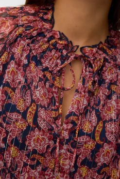 Top de gasa manga larga