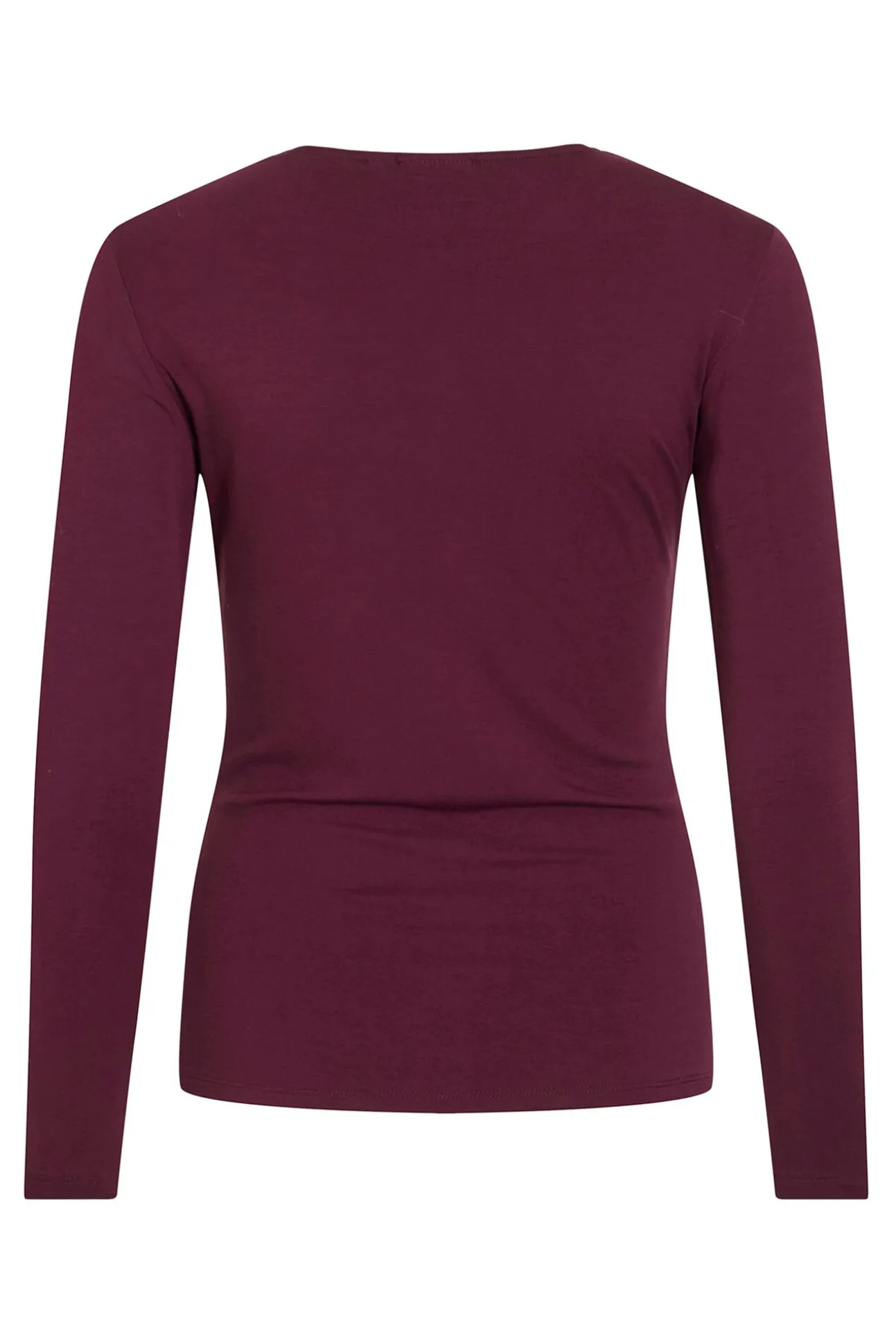 Top de manga larga con detalle drapeado