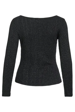 Top de manga larga con glitter