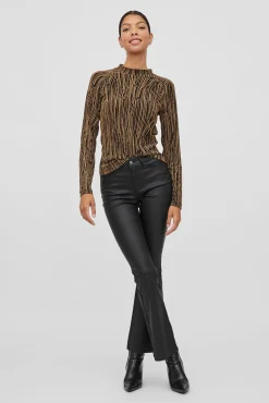 Top de manga larga con lúrex