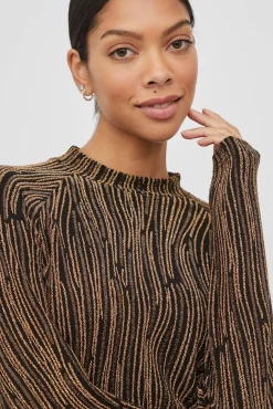 Top de manga larga con lúrex