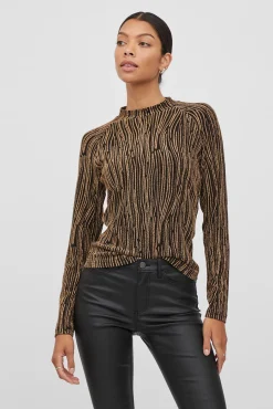 Top de manga larga con lúrex