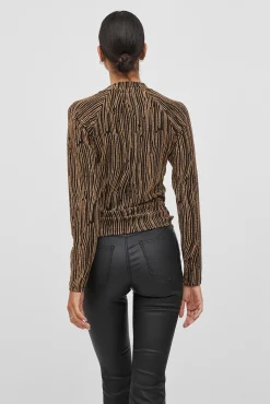 Top de manga larga con lúrex