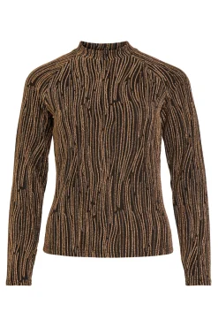 Top de manga larga con lúrex