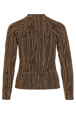 Top de manga larga con lúrex