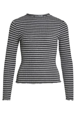 Top de manga larga con ribetes