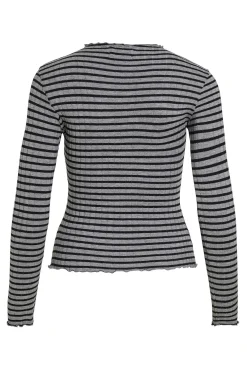 Top de manga larga con ribetes