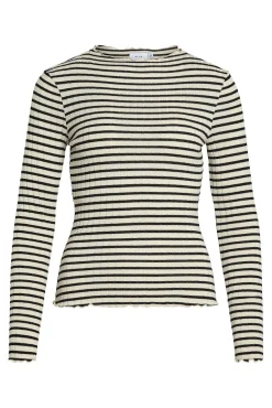 Top de manga larga con ribetes