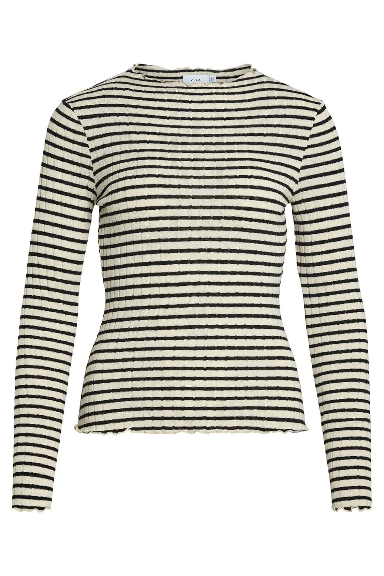 Top de manga larga con ribetes