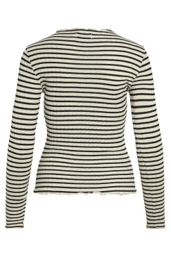 Top de manga larga con ribetes