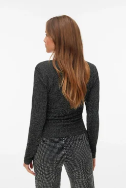 Top de manga larga escote cuadrado