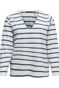 Top de manga larga y cuello pico