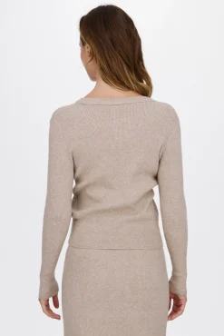 Top de punto canalé