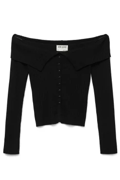 Top de punto hombros descubiertos