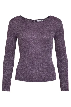 Top de punto reversible con lúrex