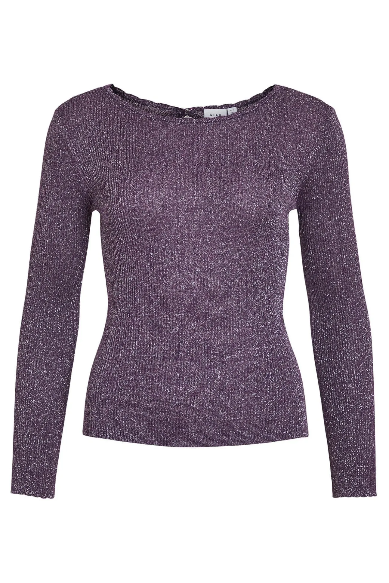 Top de punto reversible con lúrex