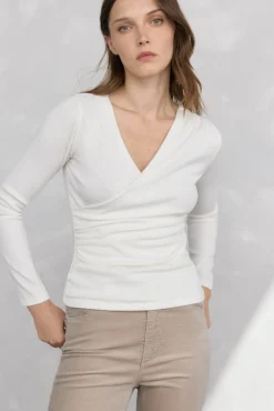 Top drapeado textura