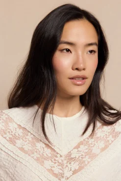 Top encaje combinado