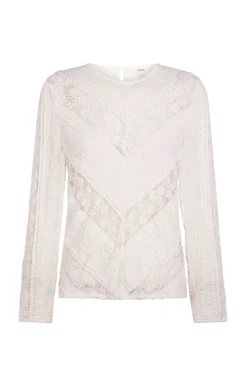 Top encaje combinado