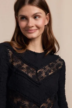 Top encaje combinado