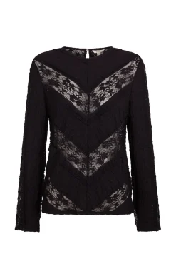 Top encaje combinado