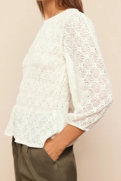 Top estampado fruncido