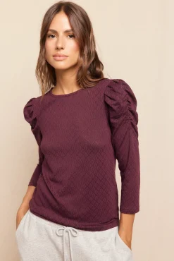 Top estructura manga abullonada