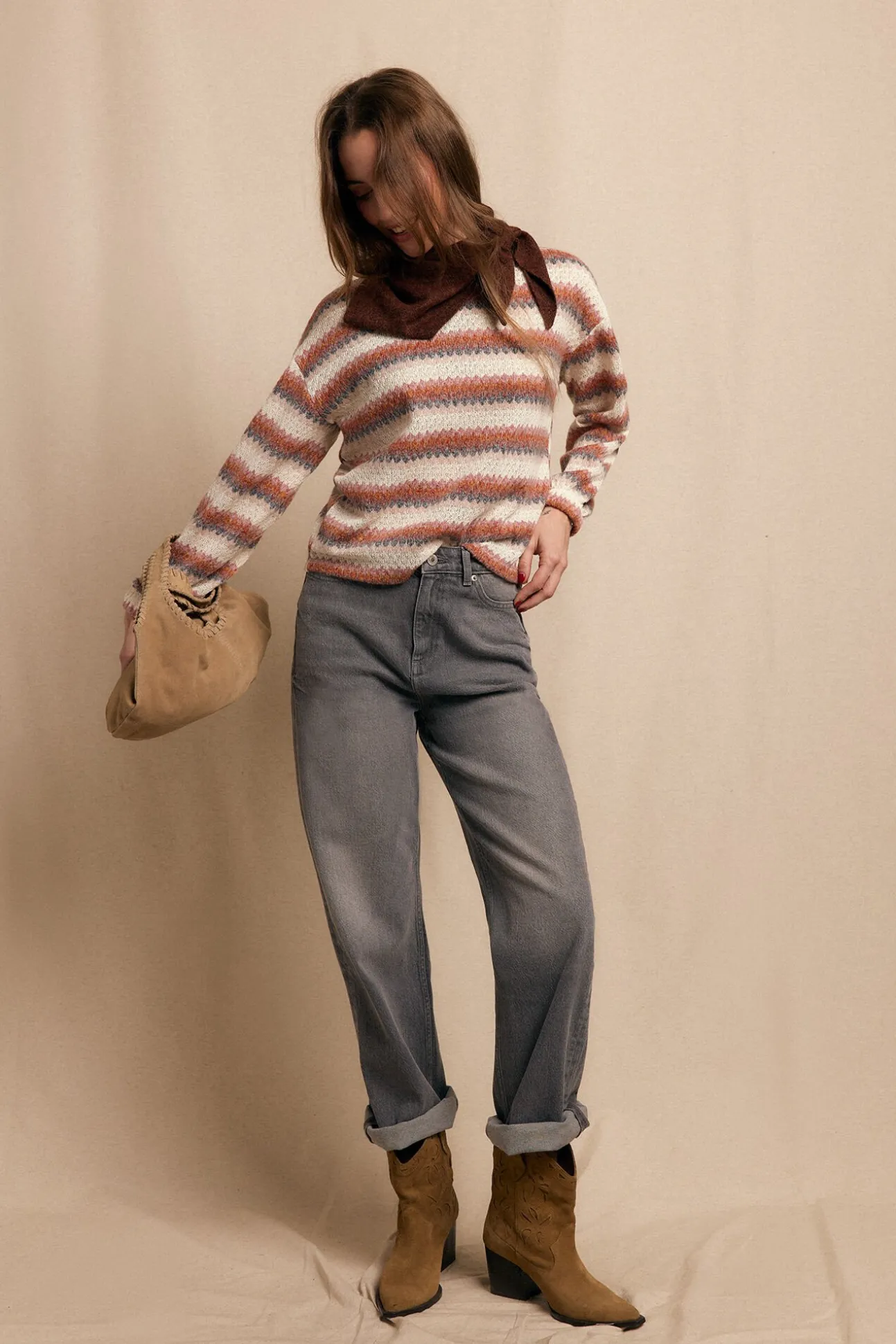 Top estructura multicolor