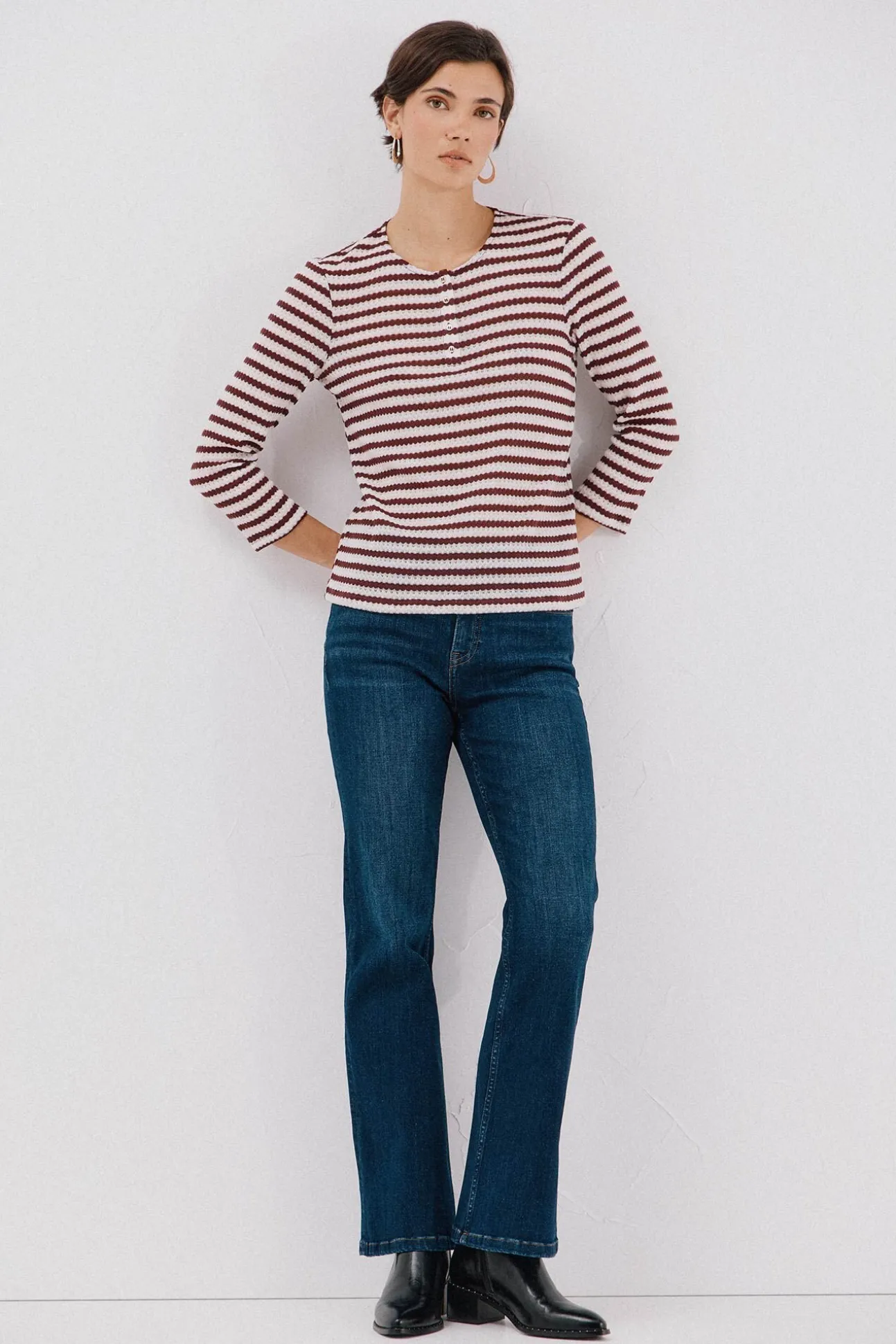 Top estructura rayas