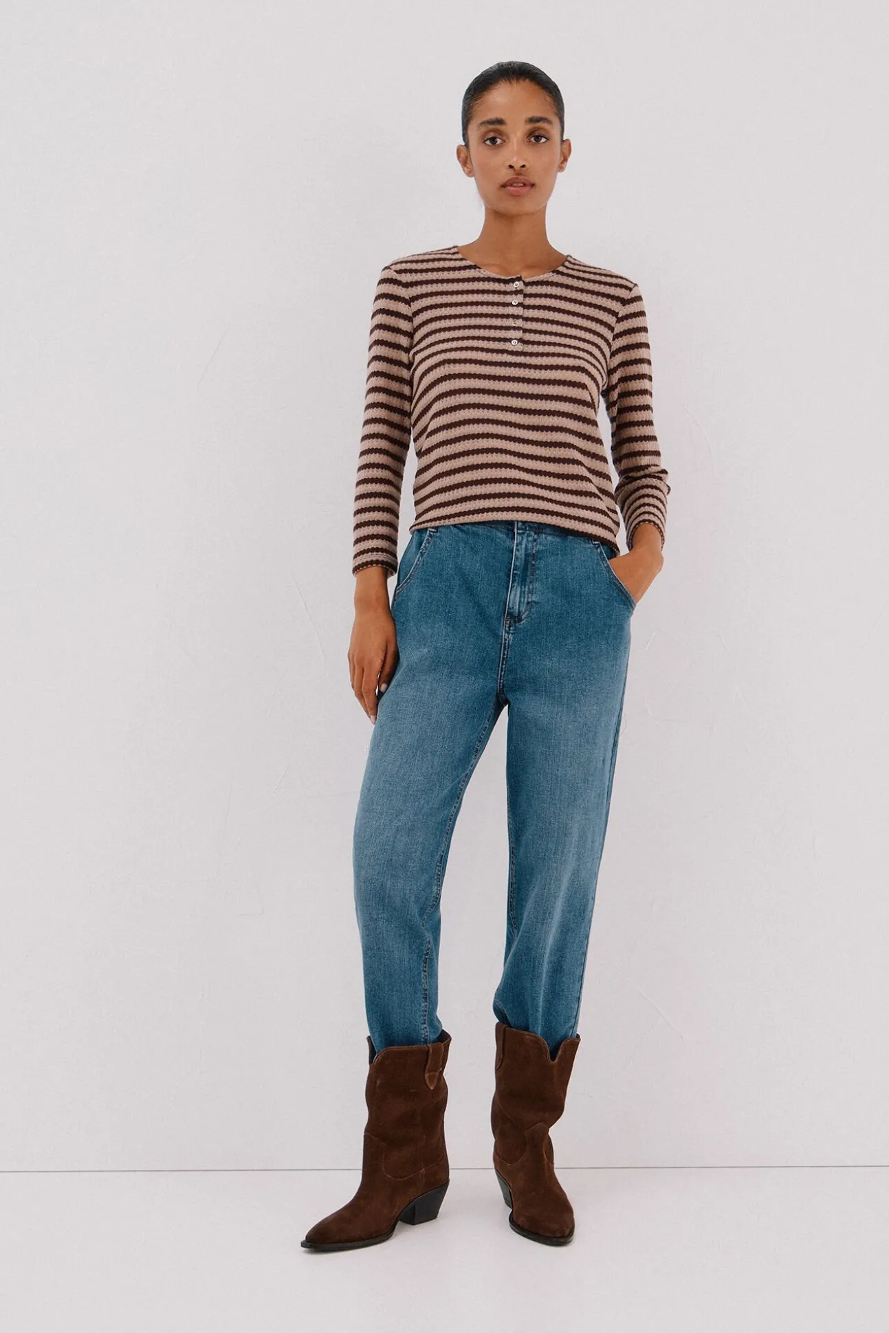 Top estructura rayas