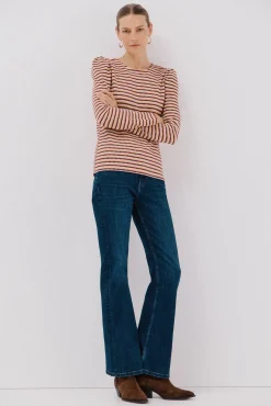 Top estructura rayas multicolor