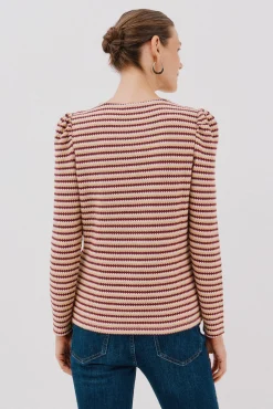 Top estructura rayas multicolor