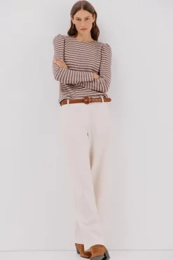 Top estructura rayas multicolor