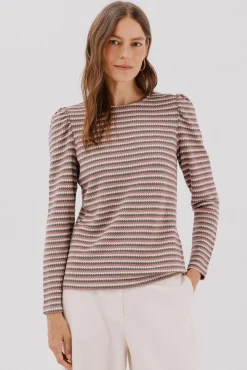 Top estructura rayas multicolor