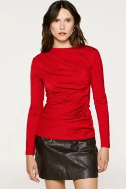 Top fruncido slim fit