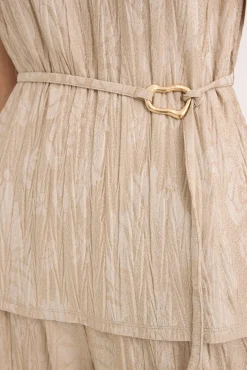 Top jacquard hebilla