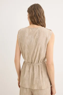 Top jacquard hebilla