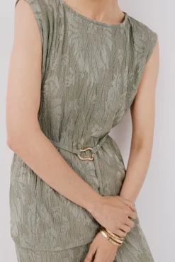 Top jacquard hebilla