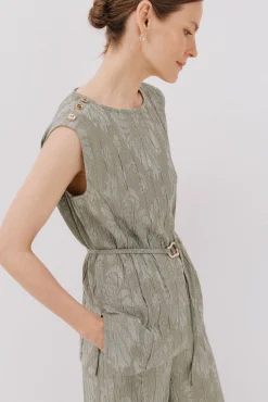 Top jacquard hebilla