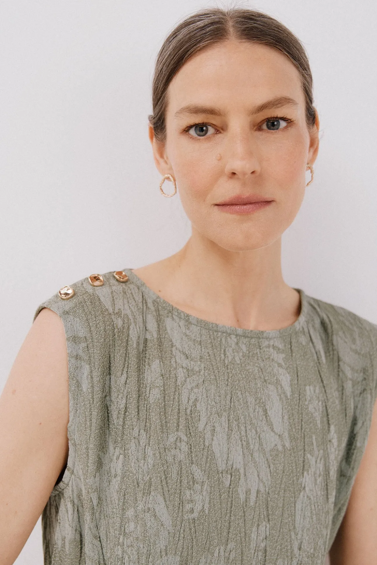 Top jacquard hebilla