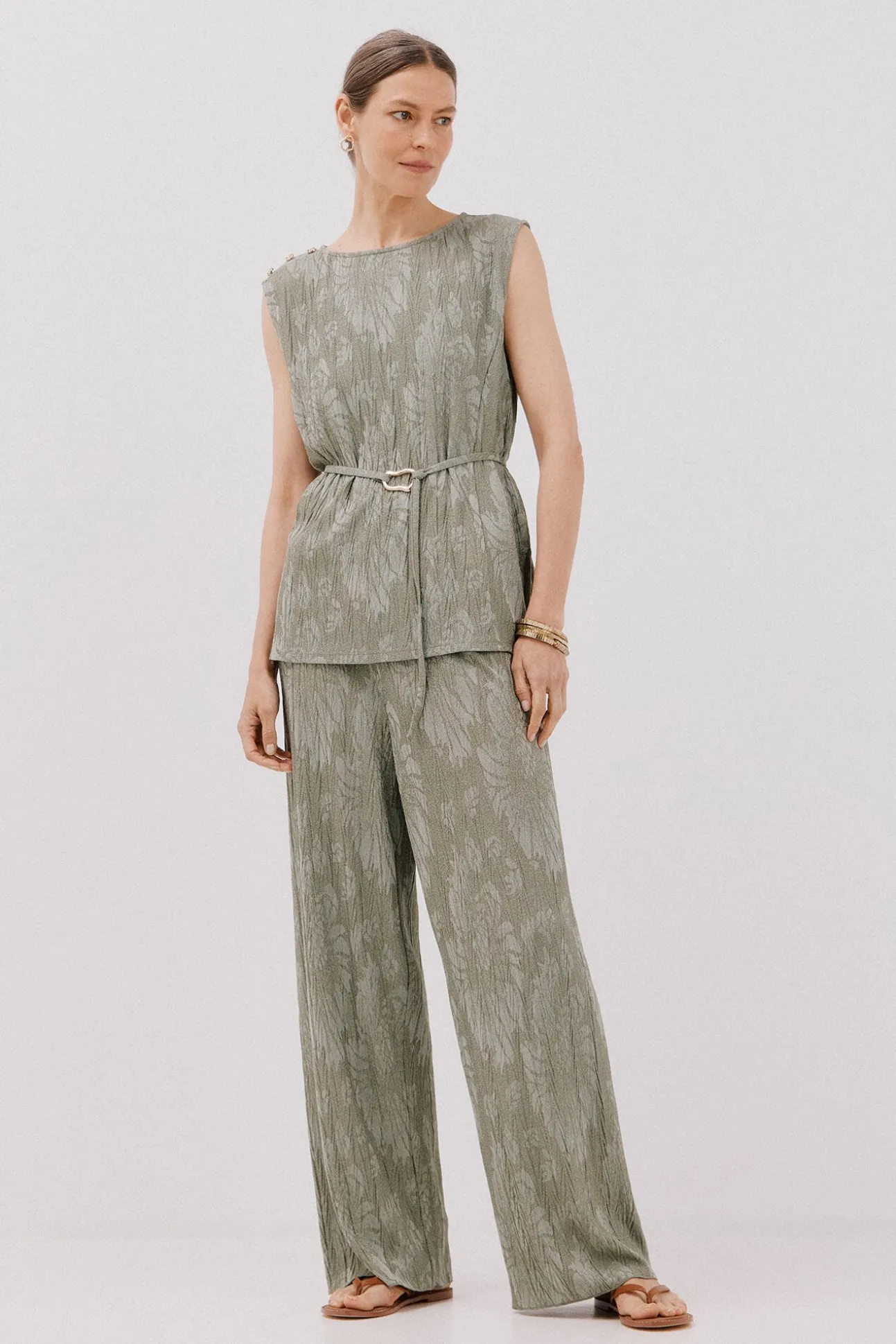 Top jacquard hebilla