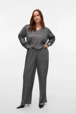 Top lúrex manga larga talla grande