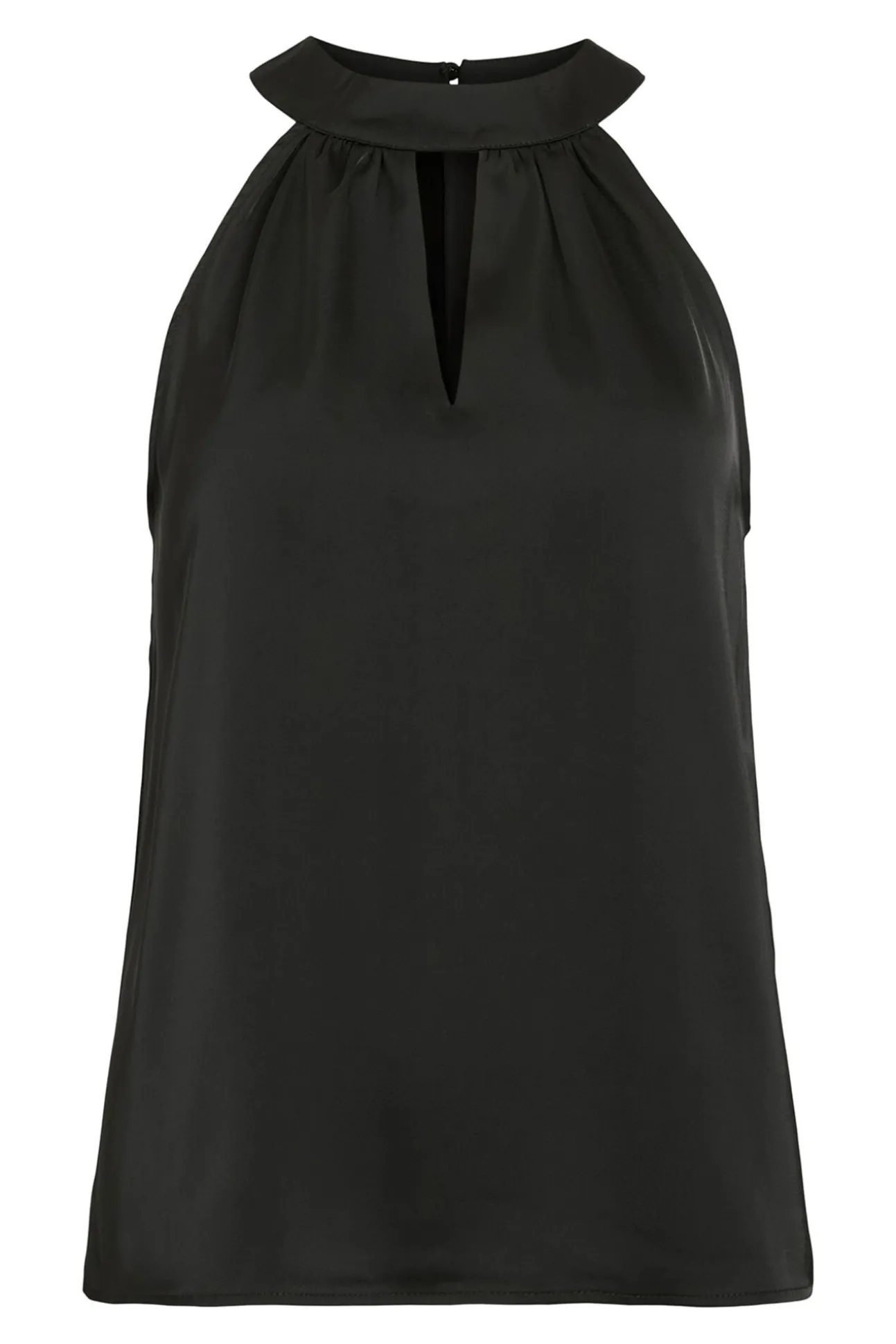 Top satinado cuello halter