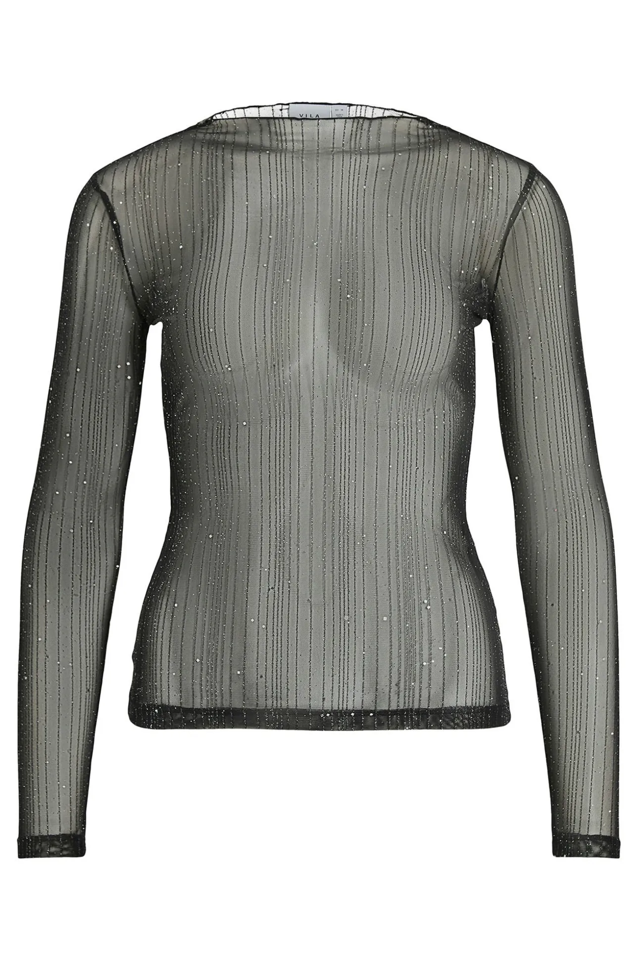 Top transparente con purpurina