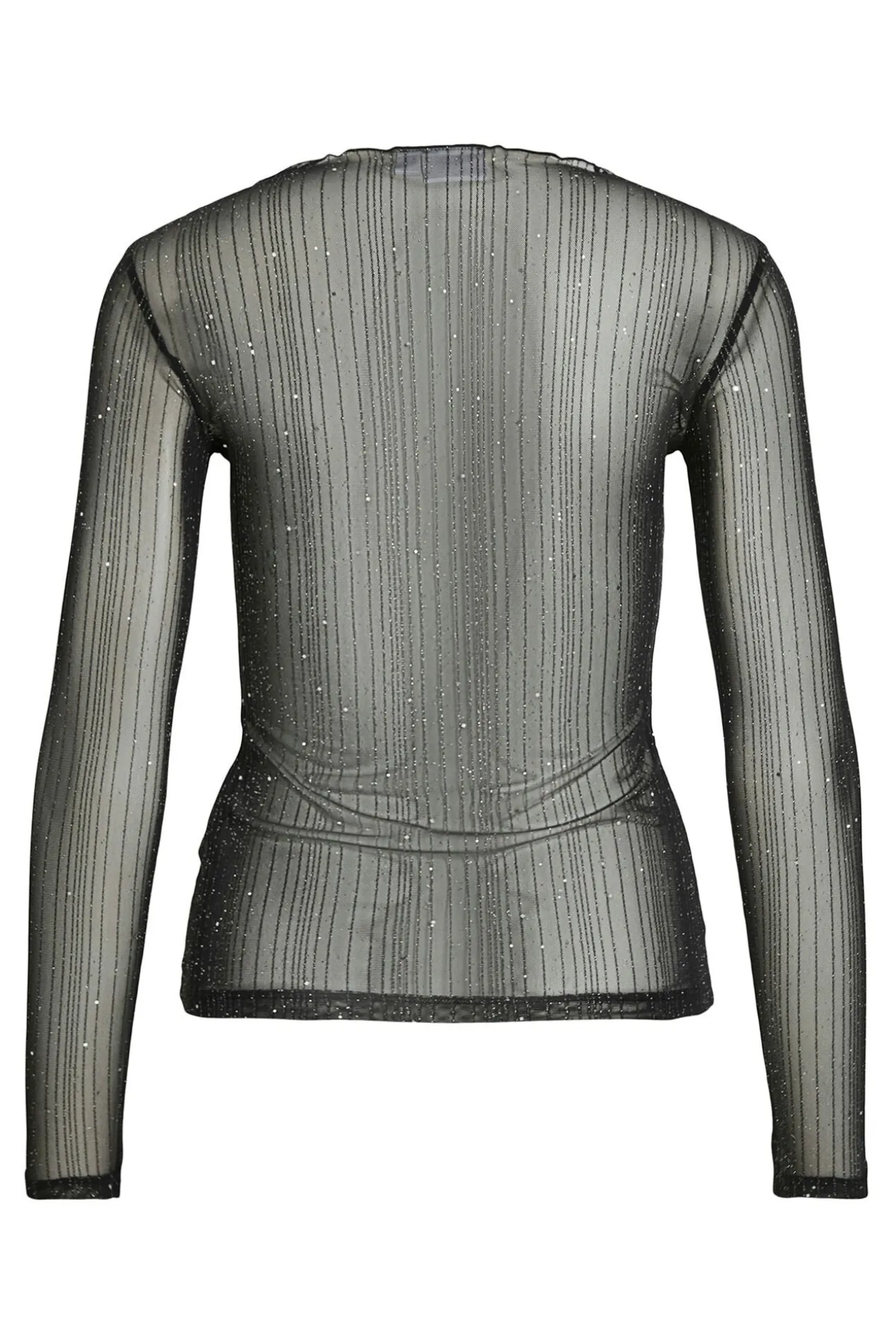 Top transparente con purpurina