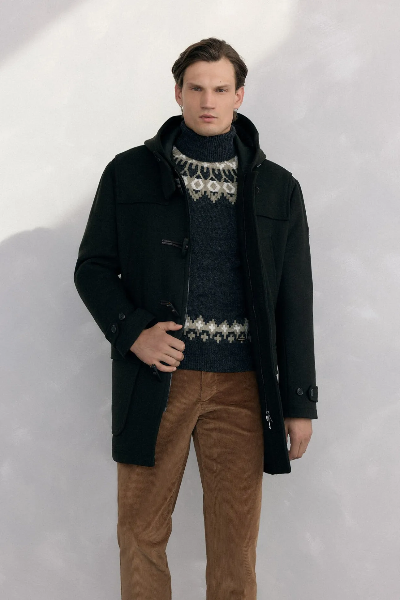 Trenca lana alamares