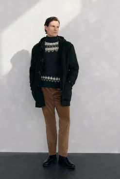 Trenca lana alamares