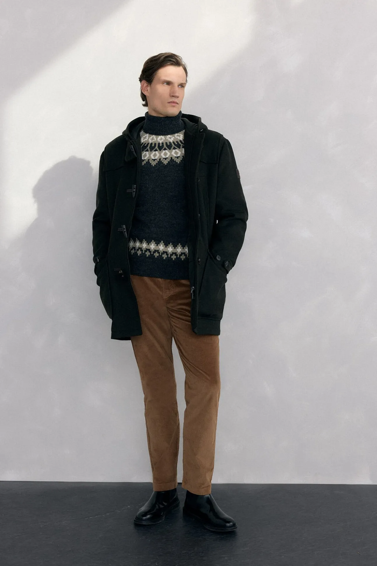 Trenca lana alamares