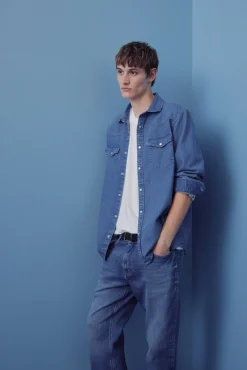 Vaquero lavado medio oscuro regular fit