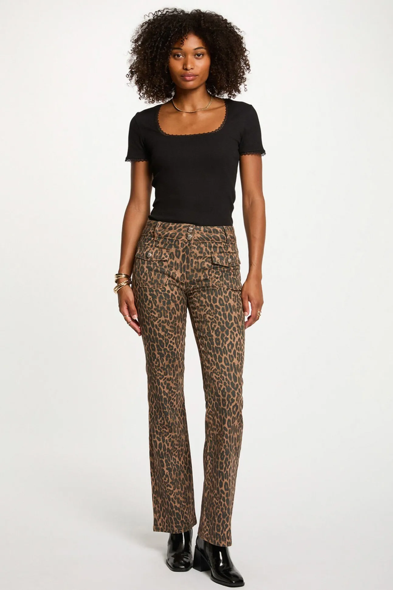 Vaqueros bootcut de tiro alto